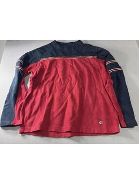 Vintage Y2K Point Zero Shirt Mens Med Red Long Sleeve Striped Logo T-Shirt Tee